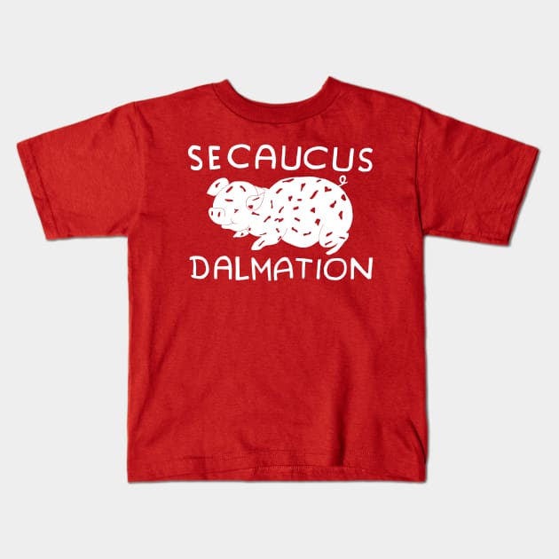 Secaucus Dalmation Kids T-Shirt by retroworldkorea